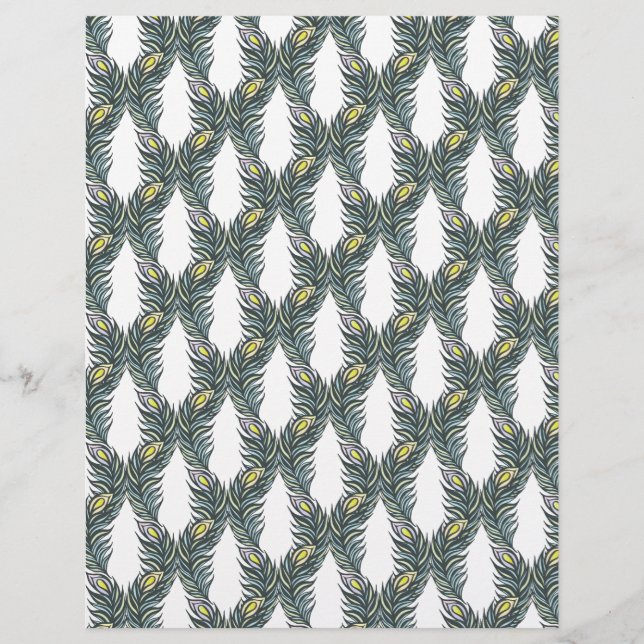 Rustikale schwarze, grüne und weiße Pfauenfedern (Vorderseite)