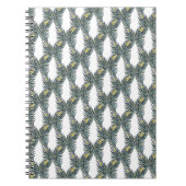 Rustikale schwarze, grüne und weiße Pfauenfedern Notizblock (Vorderseite)