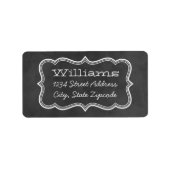 Rustikale schwarze Halbleiter-Rücksendeadresse Adressaufkleber (Vorne)