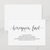 Rustikale schwarze Schrift, Hochzeitsfliegerfonds  Begleitkarte (Vorne/Hinten)