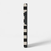 Rustikale schwarze Streifen Mit Monogramm iPhone Hülle (Linke Seite)