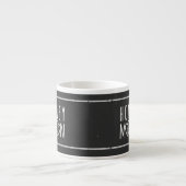Rustikale Schwarze Tafel-Hochzeits-Espressotasse Espressotasse (Vorderseite)