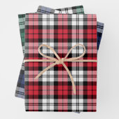 Rustikale Schwarze Uhr Tartan Karierte Weihnachten Geschenkpapier Set (Beispiel)