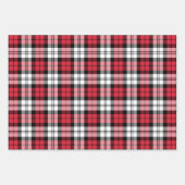 Rustikale Schwarze Uhr Tartan Karierte Weihnachten Geschenkpapier Set (Vorderseite)