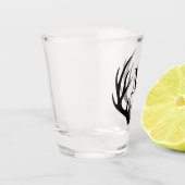Rustikale Schwarzwildjäger | Monogramm Schnapsglas (Links)