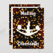 Rustikale Schwebende Herzen Cheerleader Postcard Postkarte (Vorne/Hinten)