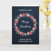 Rustikale Schwester & Bruder im Gesetz frohe Weihn Karte (Gelbe Blume)