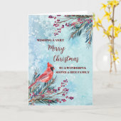 Rustikale Schwester & Familie frohe Weihnachten Karte (Gelbe Blume)