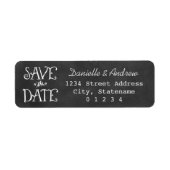 Rustikale Script-Chalkboard-Hochzeit speichern Sie (Vorne)