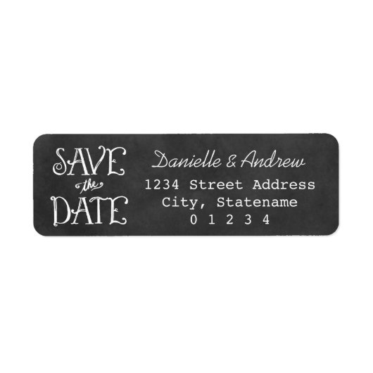 Rustikale Script-Chalkboard-Hochzeit speichern Sie (Vorne)