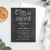 Rustikale Script Chalkboard Wedding Couples Dusche Einladung