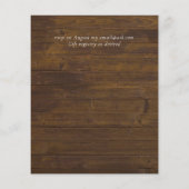 Rustikale Script Country Barn Woodland Budget Hoch (Rückseite)