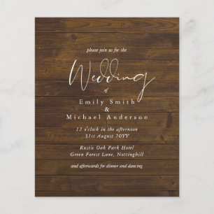 Rustikale Script Country Barn Woodland Budget Hoch