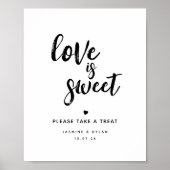 Rustikale Script-Liebe ist Sweet Gastgeschenk Hoch Poster (Vorne)
