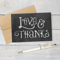 Rustikale Script-Liebe und dank Chalkboard-Hochzei