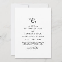 Rustikale Script Monogram Wedding