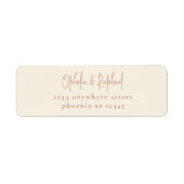 Rustikale Script-Rücksendeadresse Hochzeit (Vorne)