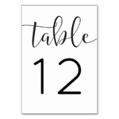 Rustikale Script-Table-Cards Hochzeiten von Tischn Tischnummer (Rückseite)