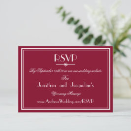 Rustikale Script-UAWG-Website Hochzeitkarte RSVP Karte