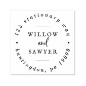 Rustikale Script-Wedding-Circuit-Adresse Permastempel (Design)