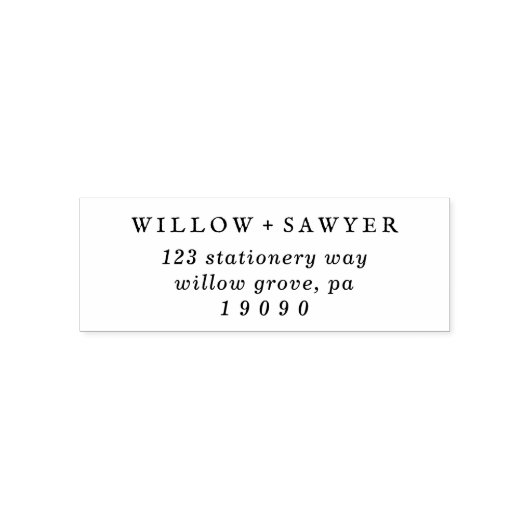 Rustikale Script-Wedding-Rücksendeadresse Permastempel (Design)