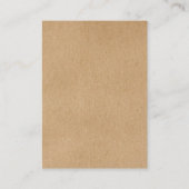 Rustikale Script Wedding Vielen Dank Empfang Card Platzkarte (Rückseite)