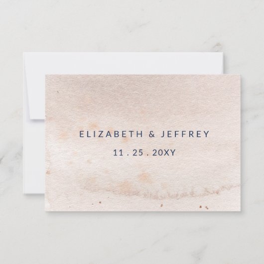 Rustikale Seashells Ocean Sea Summer Beach Hochzei RSVP Karte (Rückseite)