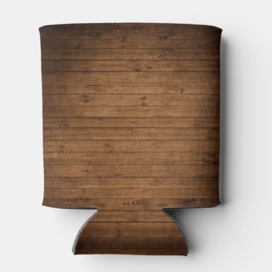 Rustikale See House Boat Oars Trees Wood Print Dosenkühler (Rückseite)