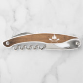 Rustikale See House Boat Oars Trees Wood Print Kellnermesser (Rückseite)