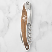 Rustikale See House Boat Oars Trees Wood Print Kellnermesser (Rückseite)