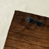 Rustikale See House Boat Oars Trees Wood Print Strandtuch (Beispiel)