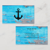 Rustikale Seeanker-Visitenkarte Visitenkarte (Vorne/Hinten)