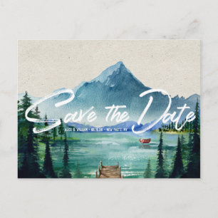 Rustikale Seehochzeit Save-the-Date-Postkarte Ankündigungspostkarte