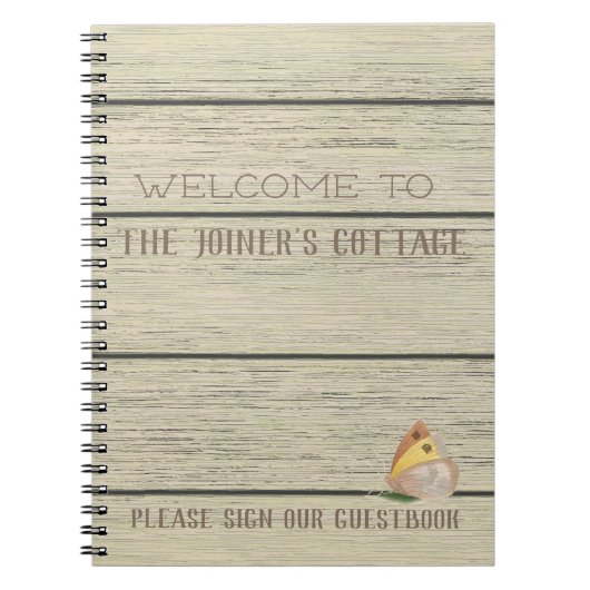 Rustikale Seehütte Personalisierter Empfang Notizblock (Vorderseite)