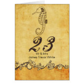 rustikale Seepferd Strand Hochzeit Tischnummern (Vorne)