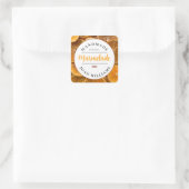 Rustikale selbstgemachte Marmelade Quadratischer Aufkleber (Tasche)