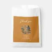 Rustikale Senf Fall Wasserfarbenwaldhochzeit Geschenktütchen (Vorderseite)