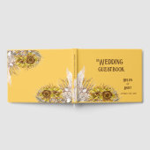 Rustikale Senfblumen Gästebuch (Voll)