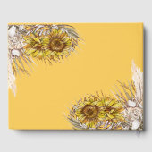 Rustikale Senfblumen Gästebuch (Rückseite)