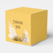 Rustikale Senfblumen Geschenkschachtel (Rückseite)