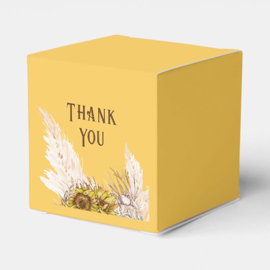 Rustikale Senfblumen Geschenkschachtel (Rückseite)