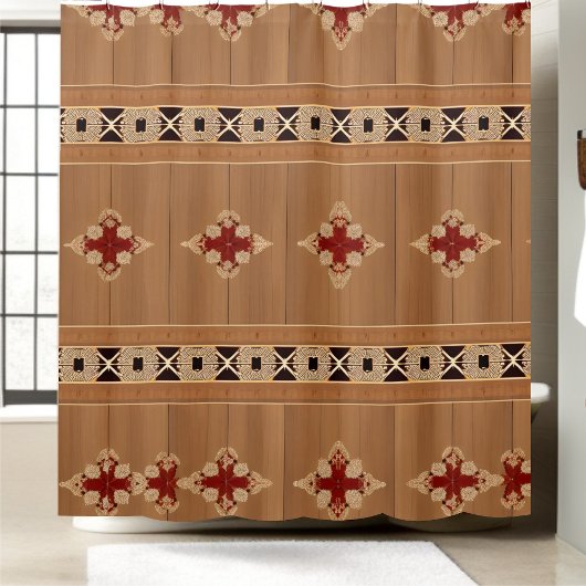 Rustikale Shabby Chic Duschvorhänge Art 1 Duschvorhang