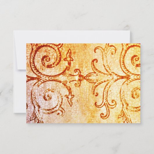 Rustikale Shabby Country Maroon Wedding RSVP Karte (Rückseite)