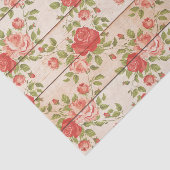 Rustikale Shabby-Rose Holzlatten Seidenpapier (Ausschnitt)