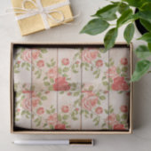 Rustikale Shabby-Rose Holzlatten Seidenpapier (Geschenk)