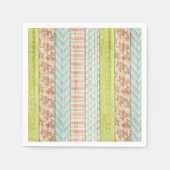 Rustikale Shabby Rose Hütte Tea Party Serviette (Vorderseite)