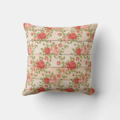 Rustikale Shabby-Rose Monogramm Kissen (Rückseite)