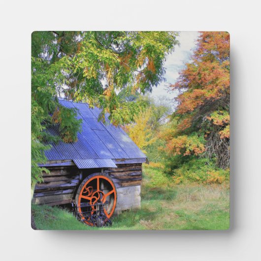 Rustikale Shedlandschaft Fotoplatte (Vorderseite)