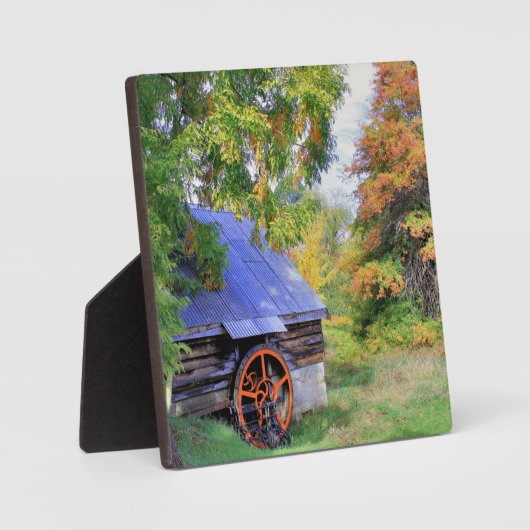Rustikale Shedlandschaft Fotoplatte (Vorderseite)