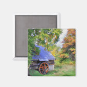 Rustikale Shedlandschaft Magnet (Vorderseite/Rückseite)